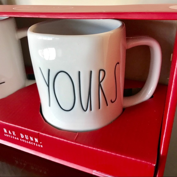 ❤️ SOLD ❤️ NIB RAE DUNN MINE YOURS MUG SET - Picture 4 of 4